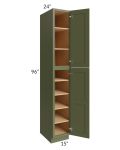 Midtown Hunter Green Shaker 15x24x96 Pantry Cabinet