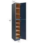 Midtown Blue Shaker 15x24x96 Pantry Cabinet