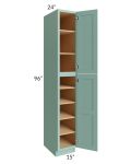 Midtown Mint Green Shaker 15x24x96 Pantry Cabinet