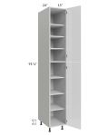 Milan White Gloss 15x24x96 Pantry Cabinet (24" depth)