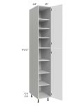Milan White Matte 15x24x96 Pantry Cabinet (24" depth)