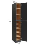 Vienna Black 15x24x96 Pantry Cabinet