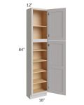 Midtown Light Grey Shaker 18x12x84 Pantry Cabinet 