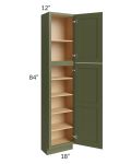 Midtown Hunter Green Shaker 18x12x84 Pantry Cabinet 