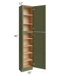 Midtown Hunter Green Shaker 18x12x90 Pantry Cabinet 