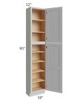 Midtown Painted Grey Shaker 18x12x90 Pantry Cabinet 