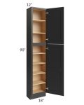 Midtown Black Shaker 18x12x90 Pantry Cabinet 