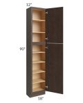 Vienna Kona Brown 18x12x90 Pantry Cabinet 