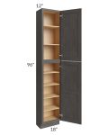 Midtown Dark Grey Shaker 18x12x96 Pantry Cabinet 