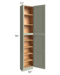 Midtown Pistachio Green Shaker 18x12x96 Pantry Cabinet 