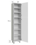 Milan White Matte 18x13x84 Pantry Cabinet (13" depth)