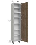 Milan Pecan 18x13x84 Pantry Cabinet (13" depth)