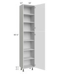 Milan White Matte 18x13x90 Pantry Cabinet (13" depth)