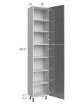Milan Grey Gloss 18x13x90 Pantry Cabinet (13" depth)