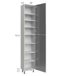 Milan Grey Gloss 18x13x96 Pantry Cabinet (13" depth)