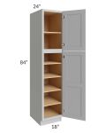 Tuscan Painted Grey 18x24x84 Pantry Cabinet