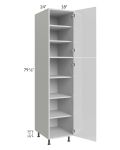 Milan White Gloss 18x24x84 Pantry Cabinet (24" depth)