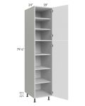 Milan White Matte 18x24x84 Pantry Cabinet (24" depth)