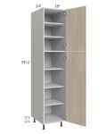 Milan Natural 18x24x84 Pantry Cabinet (24" depth)