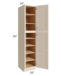 Midtown Cream Shaker 18x24x90 Pantry Cabinet