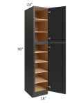 Midtown Black Shaker 18x24x90 Pantry Cabinet