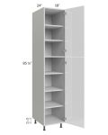 Milan White Gloss 18x24x90 Pantry Cabinet (24" depth)