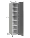Milan Grey Gloss 18x24x90 Pantry Cabinet (24" depth)