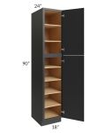 Vienna Black 18x24x90 Pantry Cabinet