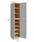 Tuscan Painted Grey 18x24x96 Pantry Cabinet