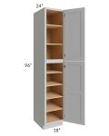 Midtown Painted Grey Shaker 18x24x96 Pantry Cabinet