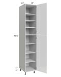 Milan White Gloss 18x24x96 Pantry Cabinet (24" depth)