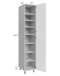 Milan White Matte 18x24x96 Pantry Cabinet (24" depth)