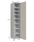 Milan Beige Matte 18x24x96 Pantry Cabinet (24" depth)