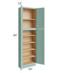 Midtown Mint Green Shaker 24x12x84 Pantry Cabinet 