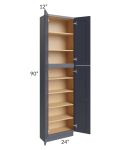 Midtown Indigo Shaker 24x12x90 Pantry Cabinet 