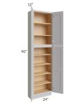 Midtown Painted Grey Shaker 24x12x90 Pantry Cabinet 