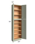 Midtown Pistachio Green Shaker 24x12x90 Pantry Cabinet 