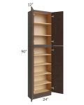 Vienna Kona Brown 24x12x90 Pantry Cabinet 