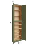 Midtown Hunter Green Shaker 24x12x96 Pantry Cabinet 