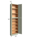 Midtown Pistachio Green Shaker 24x12x96 Pantry Cabinet 
