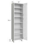 Milan White Gloss 24x13x84 Pantry Cabinet (4 doors, 13" depth)