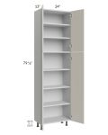 Milan Beige Matte 24x13x84 Pantry Cabinet (4 doors, 13" depth)
