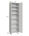 Milan Cream 24x13x84 Pantry Cabinet (4 doors, 13" depth)