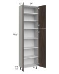 Milan Cafe 24x13x84 Pantry Cabinet (4 doors, 13" depth)