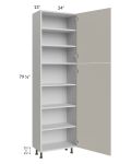 Milan Beige Matte 24x13x84 Pantry Cabinet (2 doors, 13" depth)