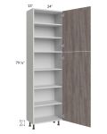Milan Hazel 24x13x84 Pantry Cabinet (2 doors, 13" depth)