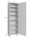 Milan Cream 24x13x84 Pantry Cabinet (2 doors, 13" depth)