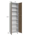 Milan Pecan 24x13x90 Pantry Cabinet (4 doors, 13" depth)