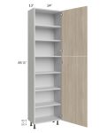 Milan Natural 24x13x90 Pantry Cabinet (2 doors, 13" depth)