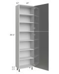 Milan Grey Gloss 24x13x90 Pantry Cabinet (2 doors, 13" depth)